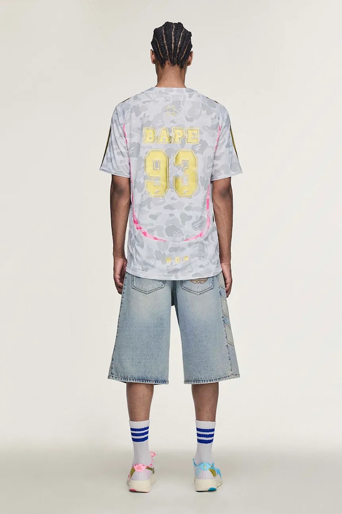 Clothing adidas Originals Teamgeist x Bape t-shirt Men's KU5996 gray