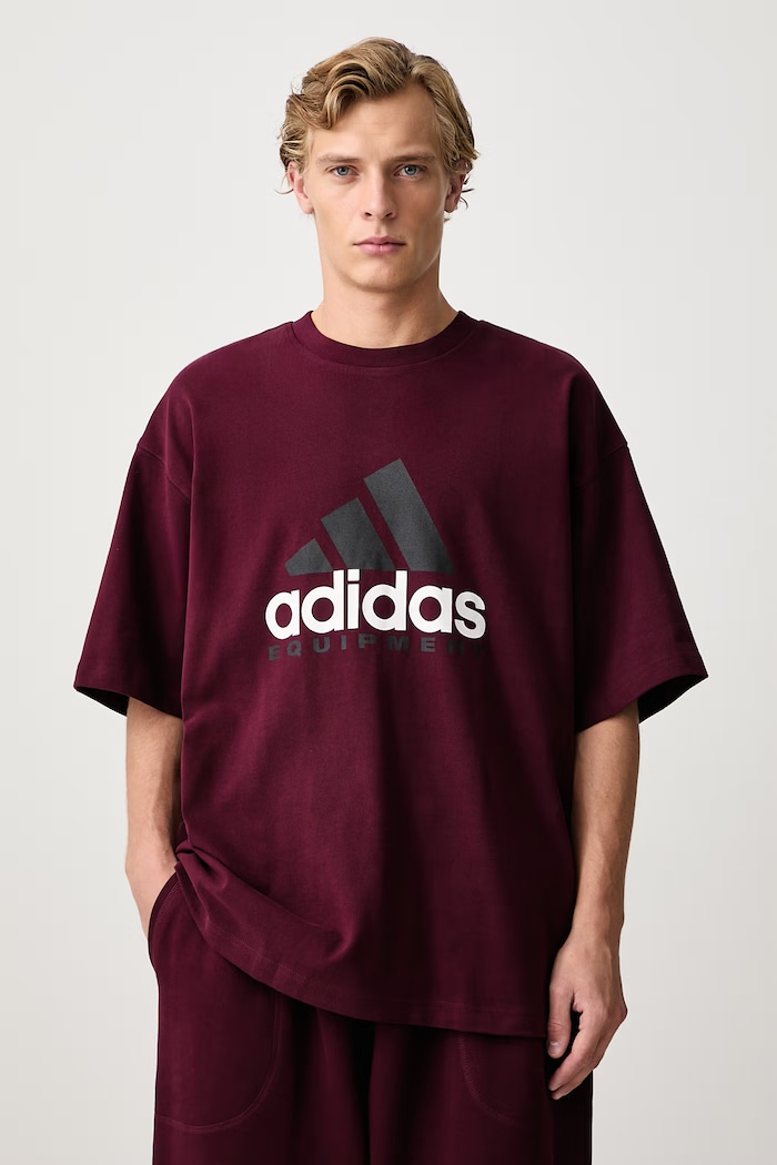 adidas Originals Equipment T-shirt bawełniany męski bordowy KR3963