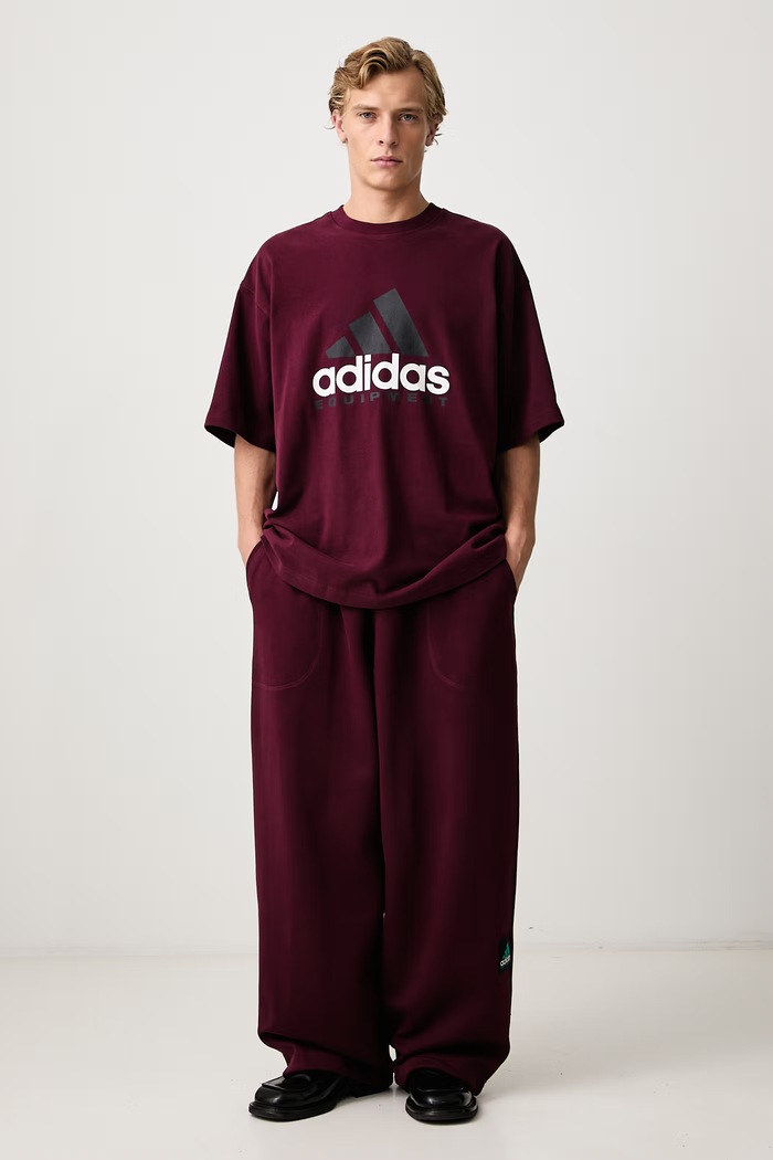 adidas Originals Equipment T-shirt bawełniany męski KR3963 bordowy AW26