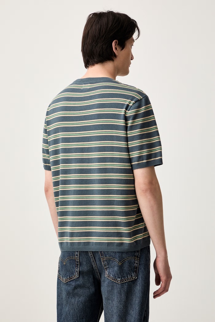 Odjeća Levi's pletena majica kratkih rukava za muškarce od pamuka SS SWEATER 007TB zelena