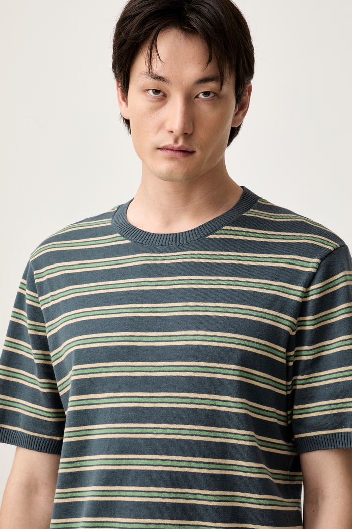 Levi's pletena majica kratkih rukava za muškarce od pamuka SS SWEATER zelena 007TB