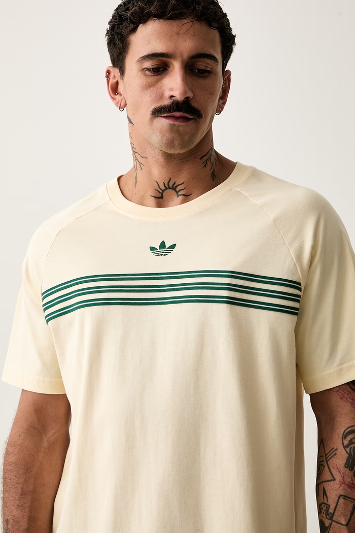 adidas Originals T-shirt męski bawełniany beżowy KR7217