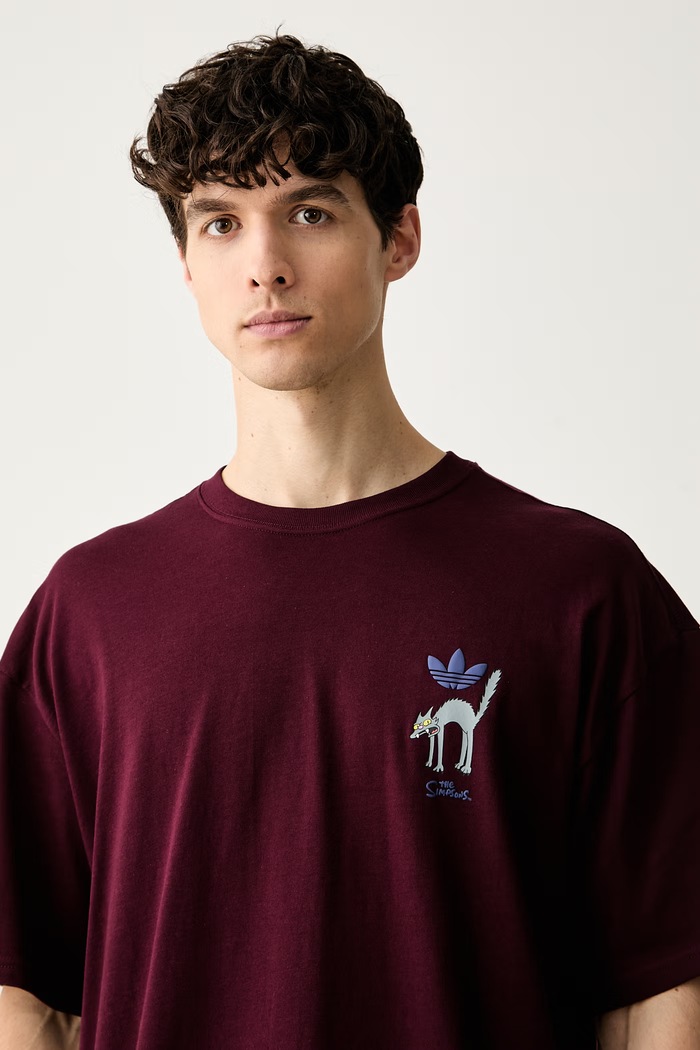 adidas Originals T-shirt męski bawełniany Snowball bordowy LG5065