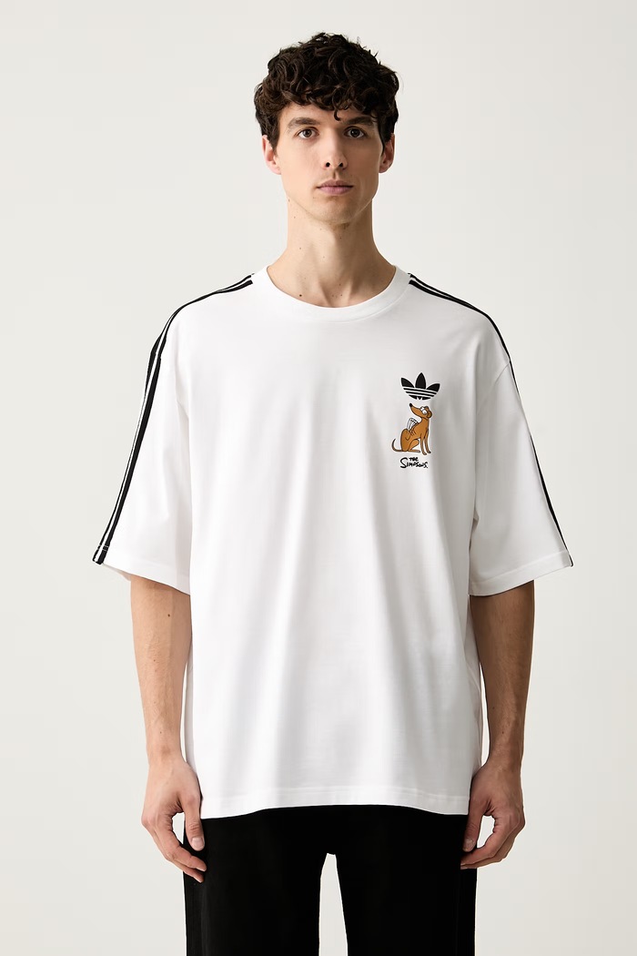 Odzież adidas Originals T-shirt męski bawełniany Little Santas Helper LG5060 biały