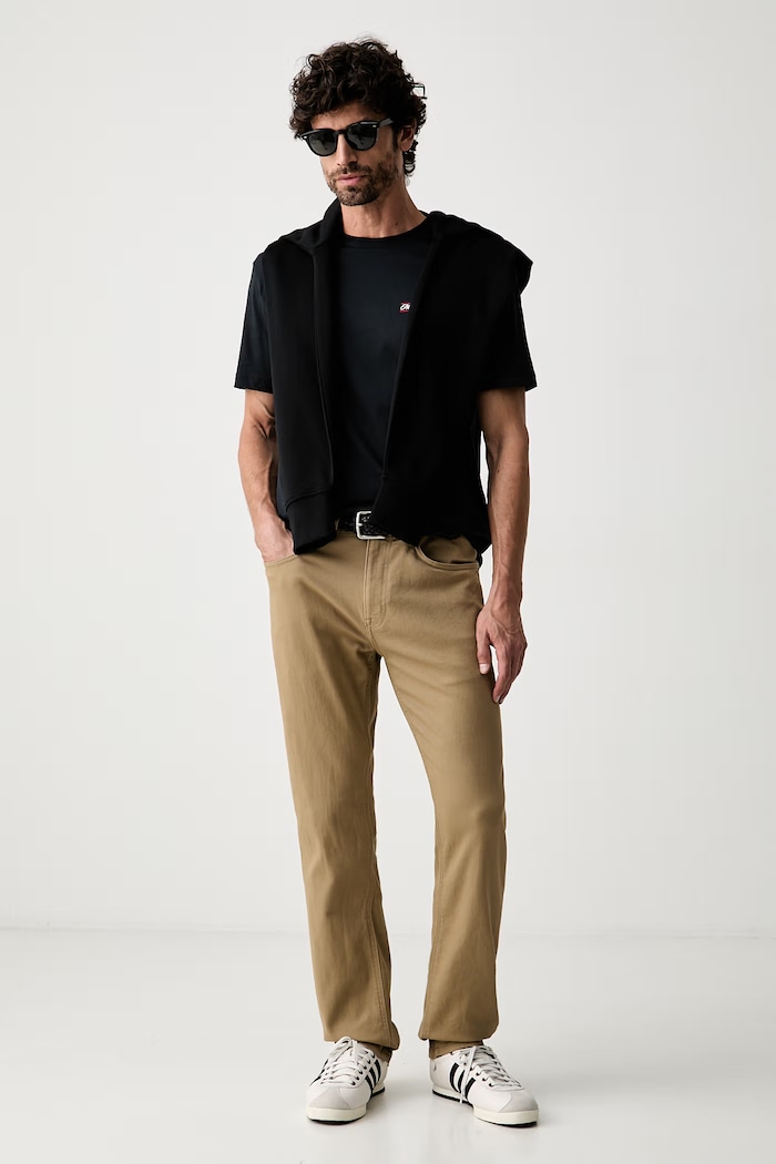Gant T-shirt męski bawełniany 2003459 czarny AW26