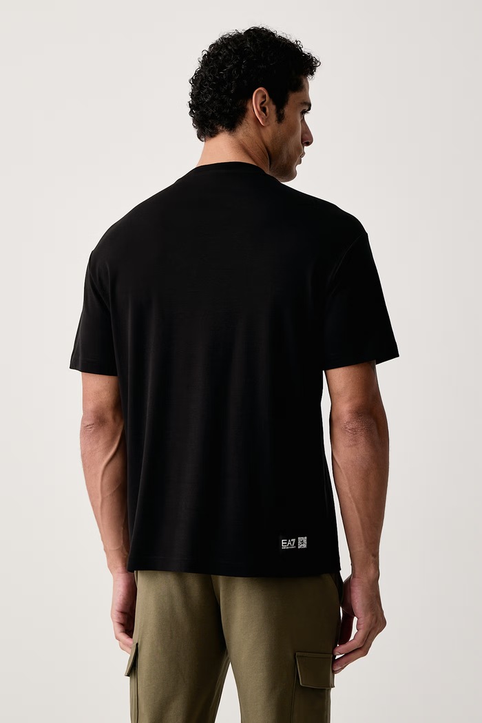 Odzież EA7 Emporio Armani T-shirt męski bawełniany AF10441.7M002212 czarny