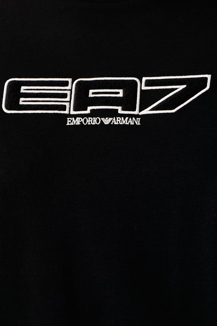 T-shirt męski bawełniany EA7 Emporio Armani czarny AF10441.7M002212
