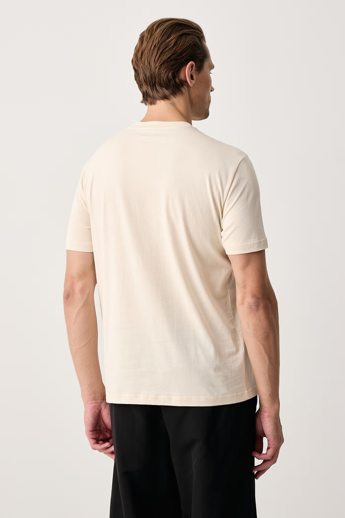 Odzież EA7 Emporio Armani T-shirt męski bawełniany AF12503.7M002433 beżowy