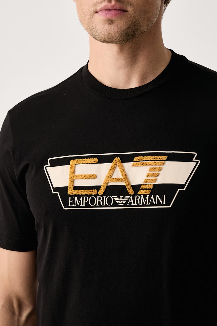 T-shirt męski bawełniany EA7 Emporio Armani AF12503.7M002433 czarny