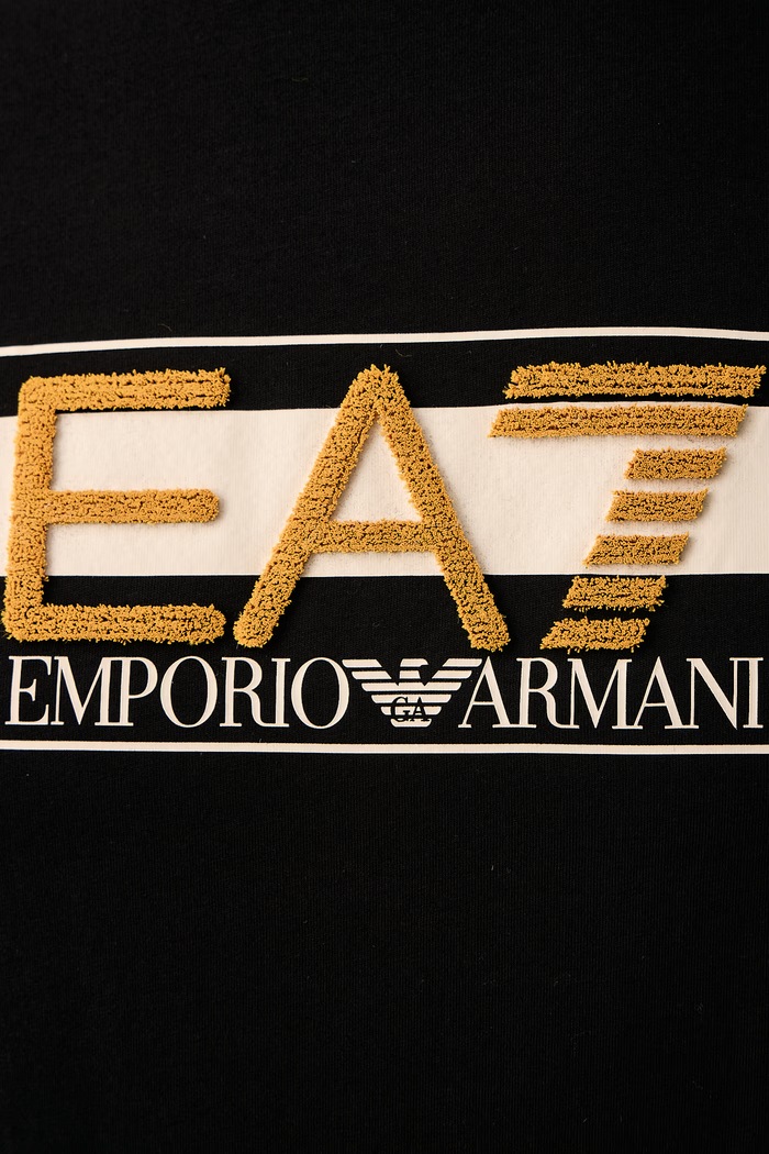 T-shirt męski bawełniany EA7 Emporio Armani czarny AF12503.7M002433