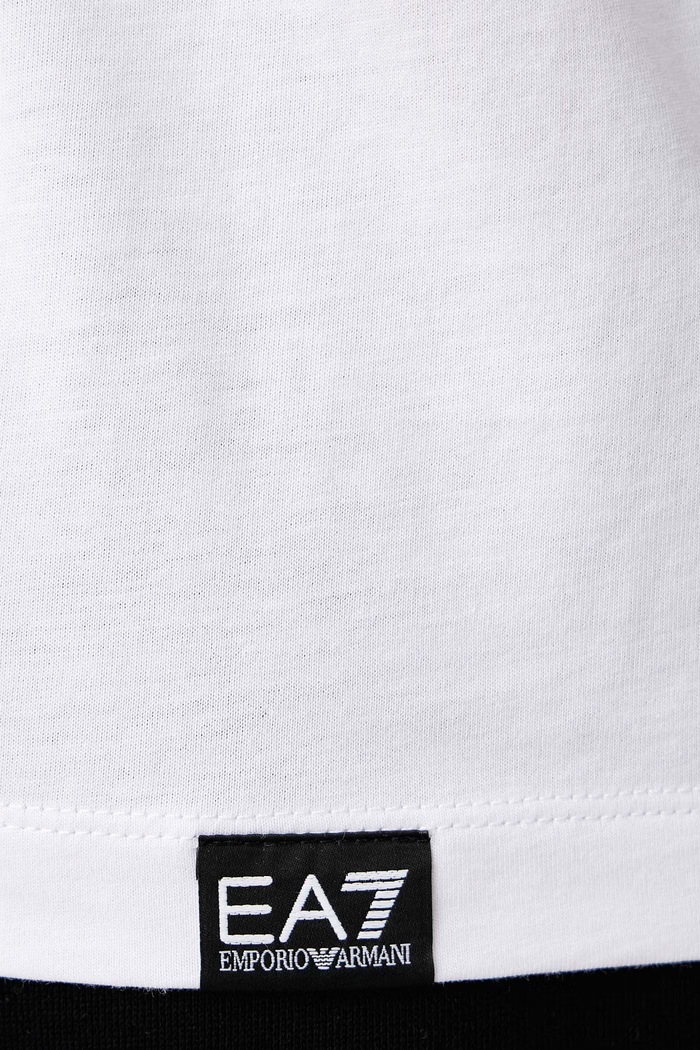 T-shirt męski bawełniany EA7 Emporio Armani biały AF12503.7M002128