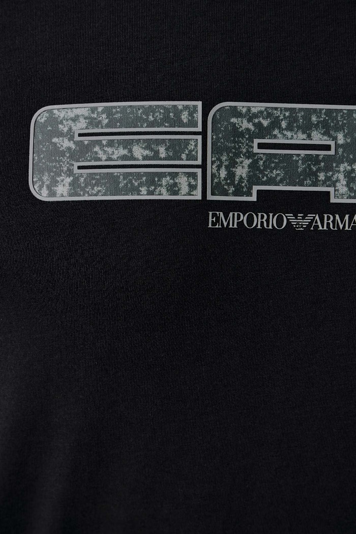 T-shirt męski bawełniany EA7 Emporio Armani czarny AF12503.7M002128