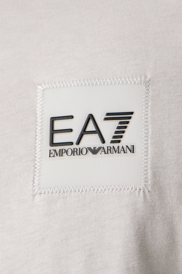 T-shirt męski bawełniany EA7 Emporio Armani szary AF17789.7M002226