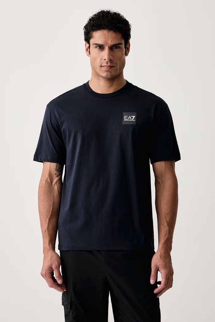 EA7 Emporio Armani T-shirt męski bawełniany granatowy AF17789.7M002226