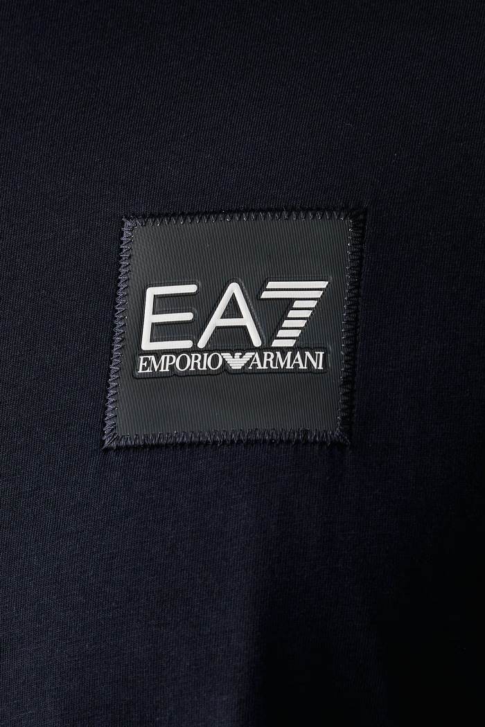 T-shirt męski bawełniany EA7 Emporio Armani granatowy AF17789.7M002226