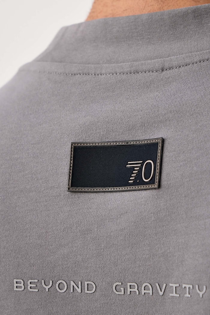 T-shirt męski bawełniany EA7 Emporio Armani szary AF29379.7M002822