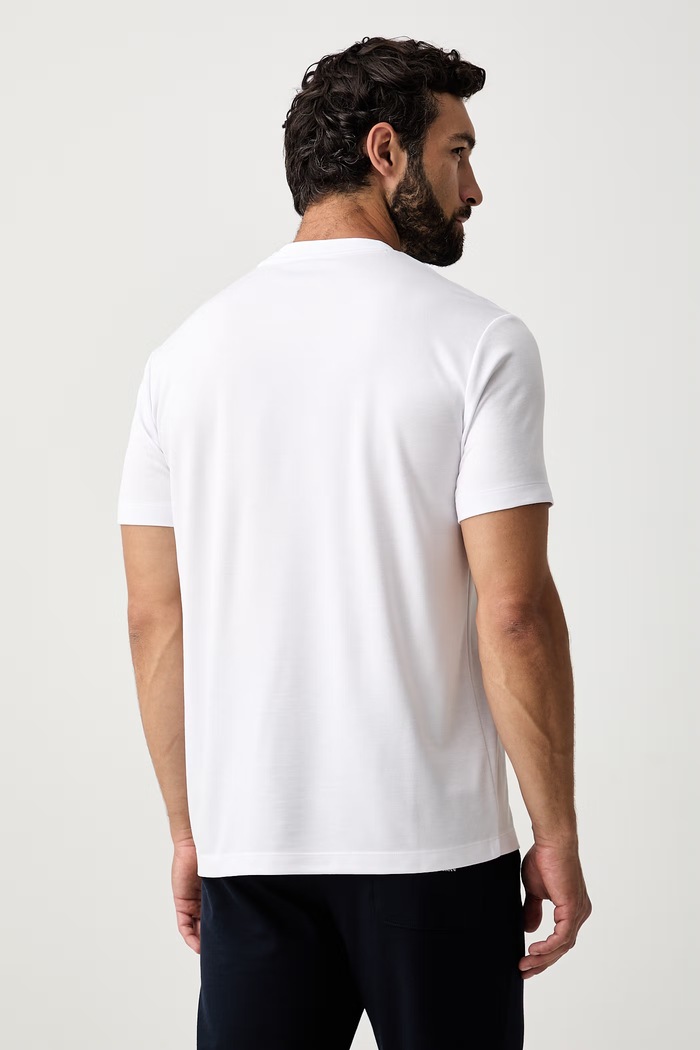 Odzież EA7 Emporio Armani T-shirt męski z modalem AF13862.7M002096 biały