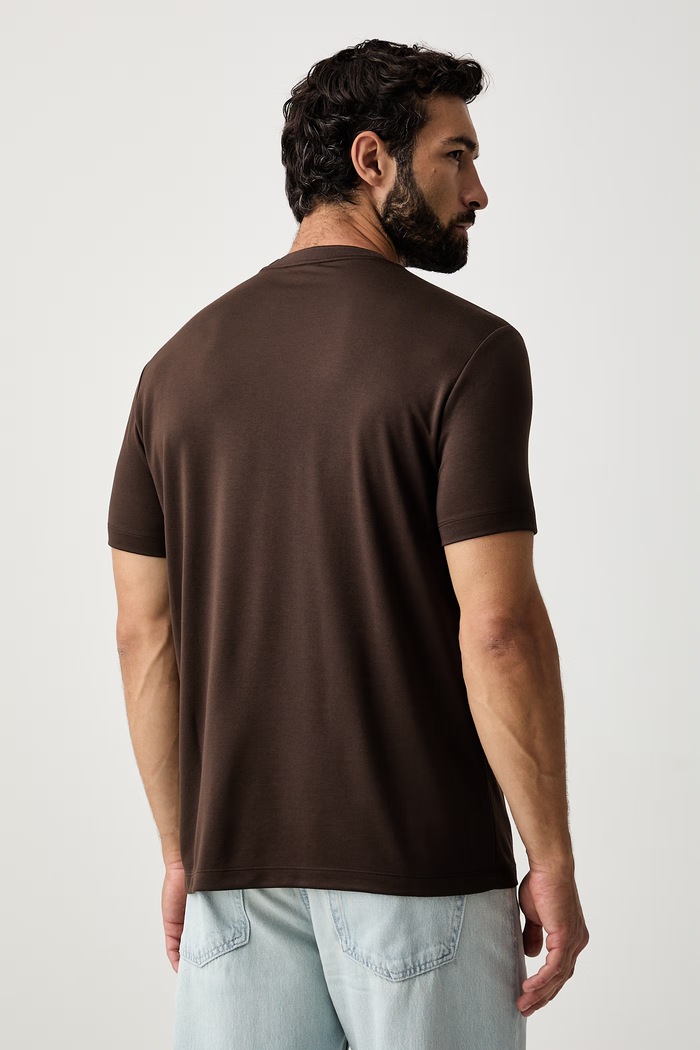 Odzież EA7 Emporio Armani T-shirt męski z modalem AF13862.7M002096 brązowy