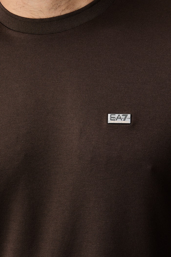 EA7 Emporio Armani T-shirt męski z modalem AF13862.7M002096 brązowy