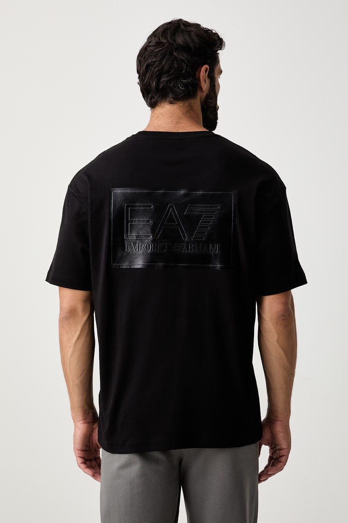 EA7 Emporio Armani T-shirt męski bawełniany czarny AF10441.7M002107