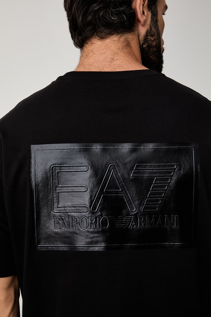 EA7 Emporio Armani T-shirt męski bawełniany AF10441.7M002107 czarny