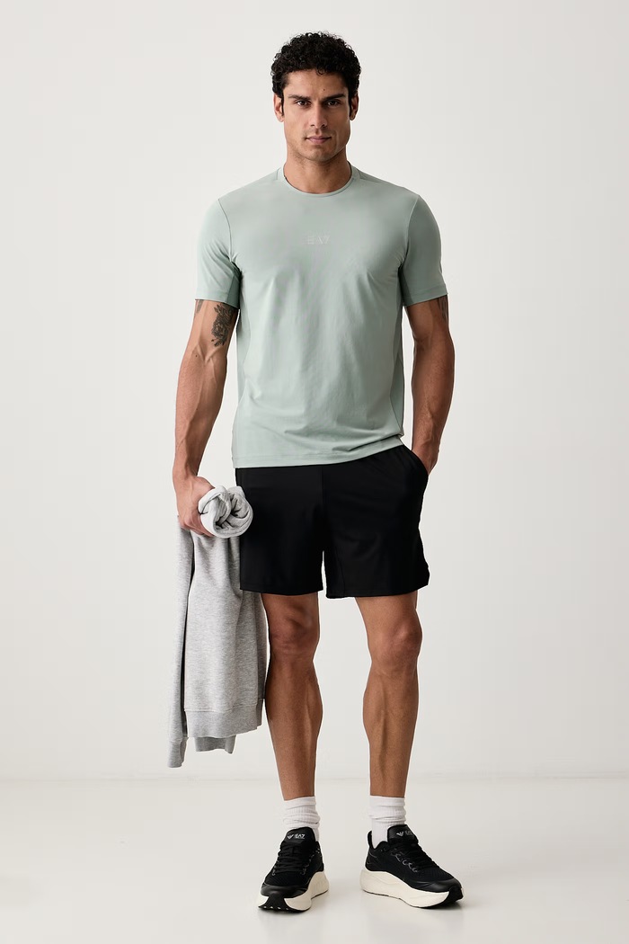 EA7 Emporio Armani T-shirt treningowy męski AF24495.7M002148 zielony AW26