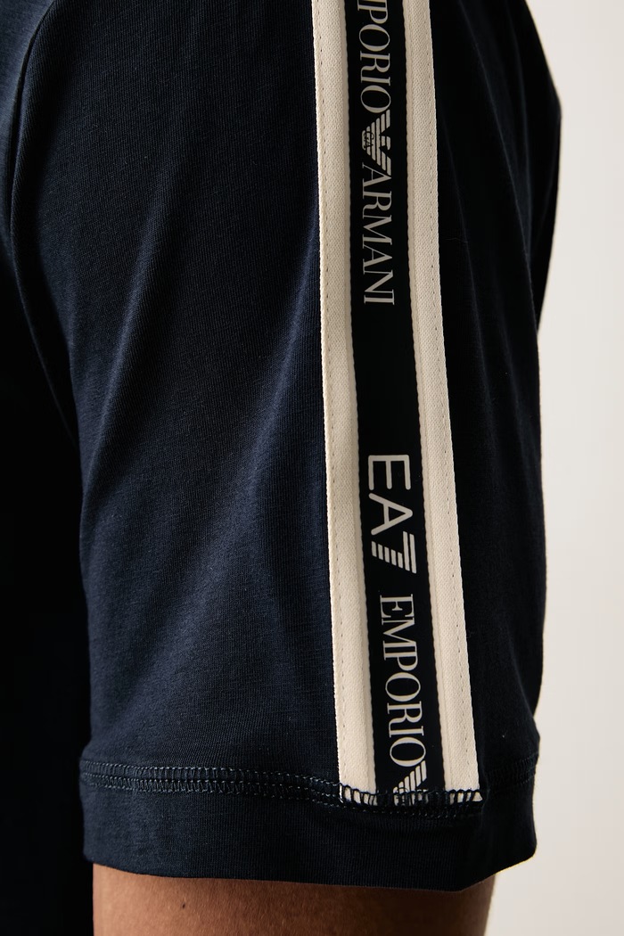 EA7 Emporio Armani t-shirt ανδρικό βαμβακερό με ελαστάν AF10373.7M002189 σκούρο μπλε