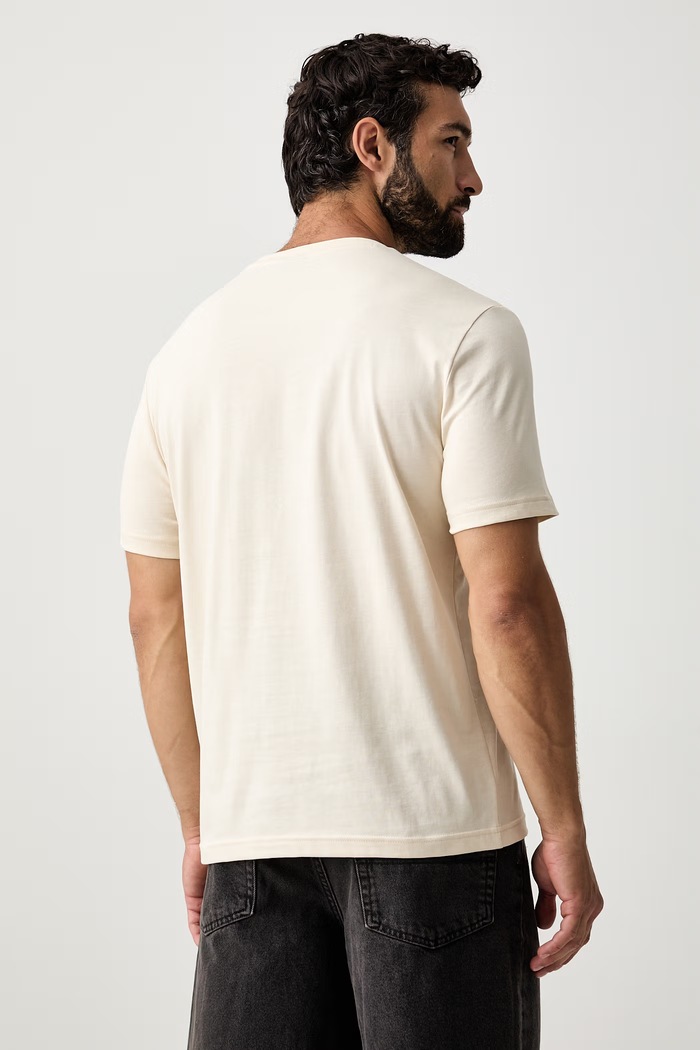 Odzież EA7 Emporio Armani T-shirt męski bawełniany AF13741.7M002229 beżowy