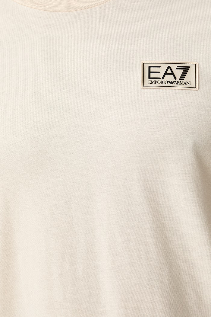 EA7 Emporio Armani T-shirt męski bawełniany AF13741.7M002229 beżowy
