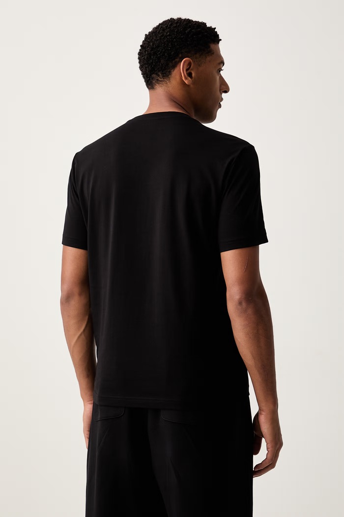 Odzież EA7 Emporio Armani T-shirt męski bawełniany AF13741.7M002229 czarny