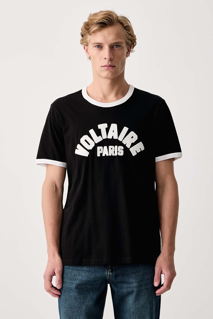 Zadig&Voltaire Majica za muškarce od pamuka WOODY crna JMTS01803
