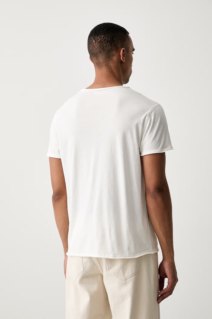 Odzież Zadig&Voltaire T-shirt męski bawełniany MONASTIR JMTN01642 beżowy