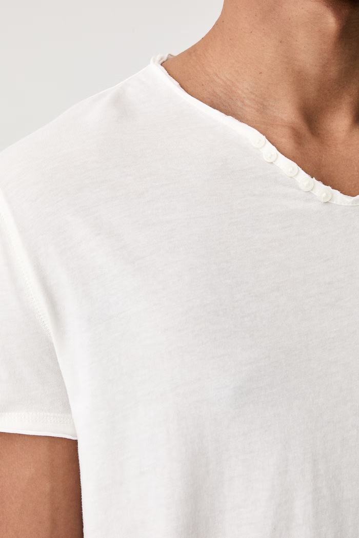 Zadig&Voltaire T-shirt męski bawełniany MONASTIR JMTN01642 beżowy