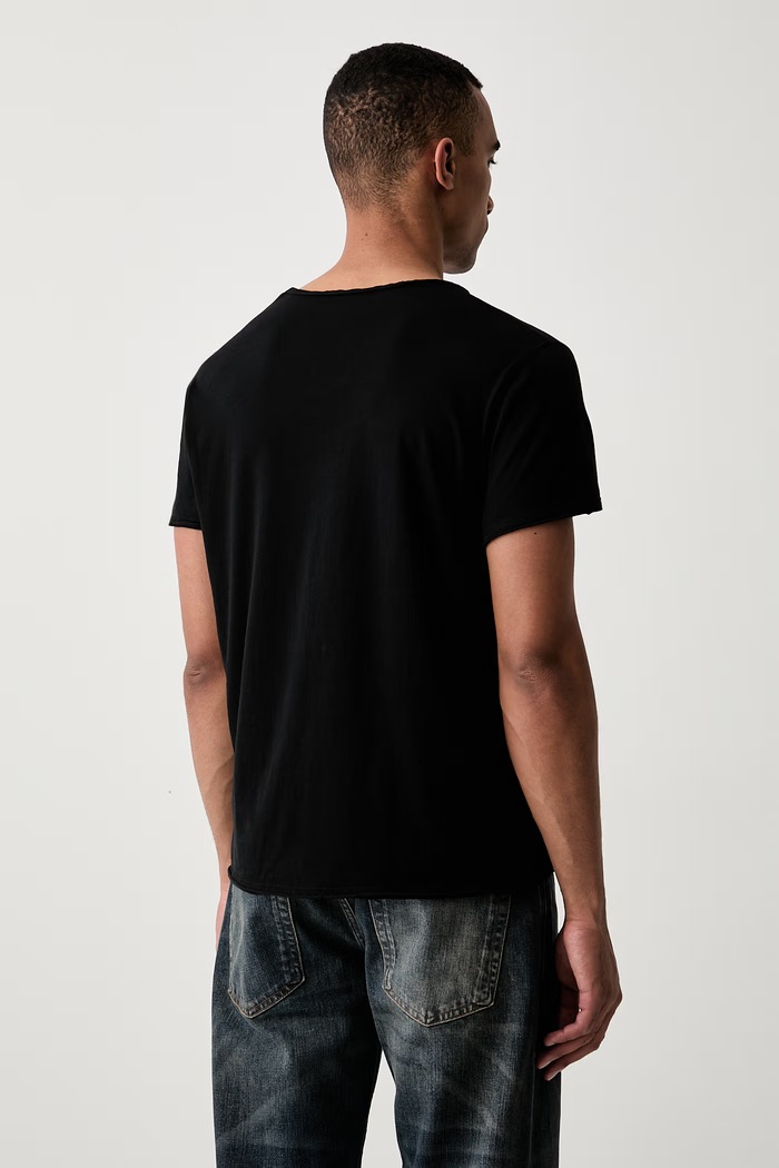 Ρούχα Zadig&Voltaire t-shirt ανδρικό βαμβακερό MONASTIR JMTN01642 μαύρο