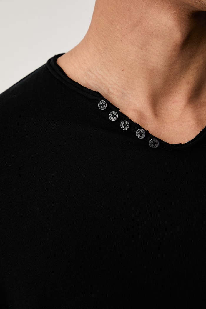 Zadig&Voltaire t-shirt ανδρικό βαμβακερό MONASTIR JMTN01642 μαύρο
