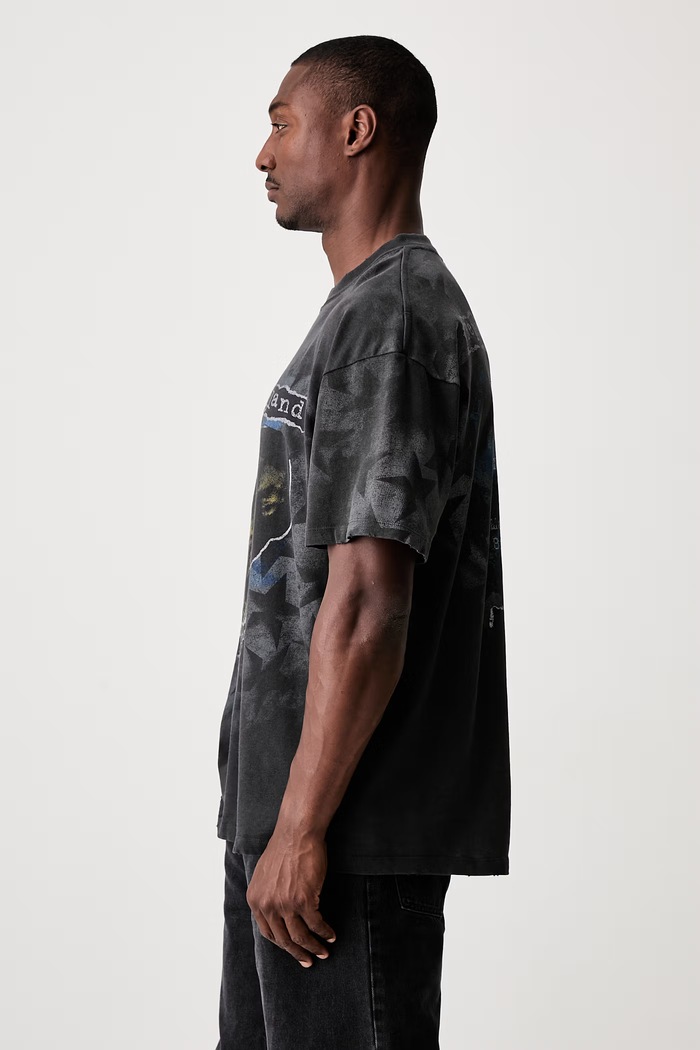 Represent T-shirt bawełniany męski czarny MLM101190