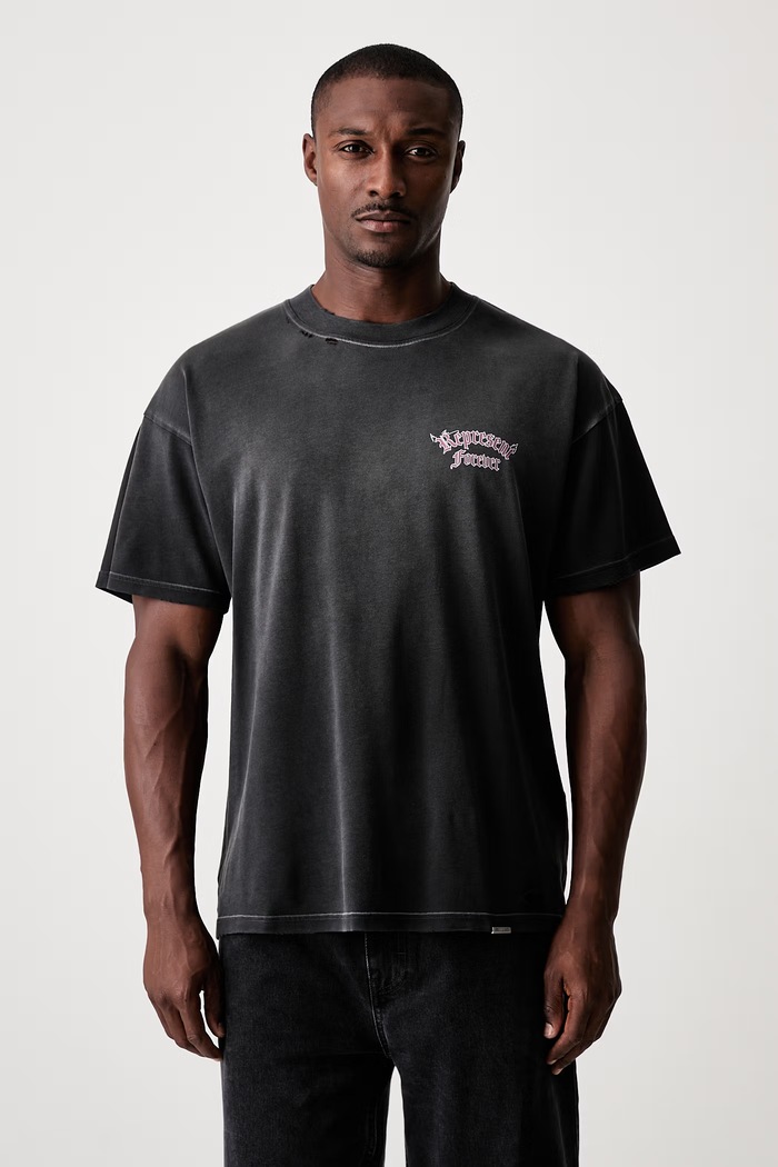 Odzież Represent T-shirt bawełniany męski MLM101189 czarny