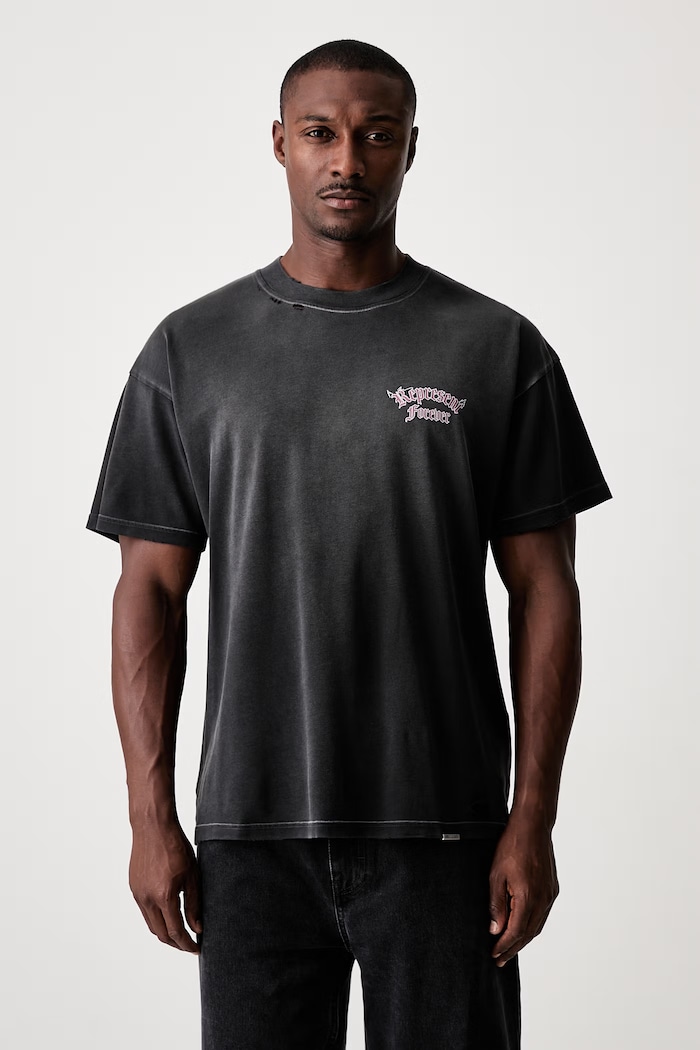 Odzież Represent T-shirt bawełniany męski MLM101189 czarny
