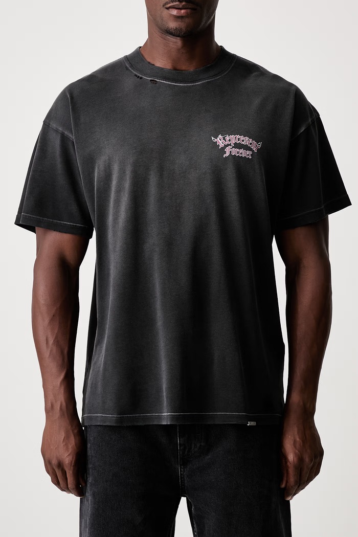 Represent T-shirt bawełniany męski MLM101189 czarny