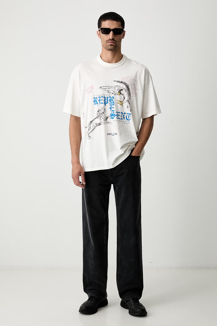 Represent t-shirt with cotton Men's MLM101188 beige AW26