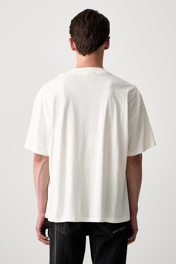 Odzież T-shirt bawełniany męski OCM100047 beżowy
