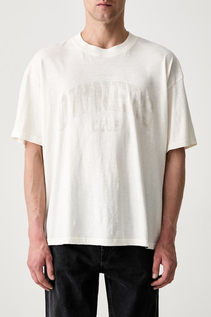 T-shirt bawełniany męski beżowy OCM100047