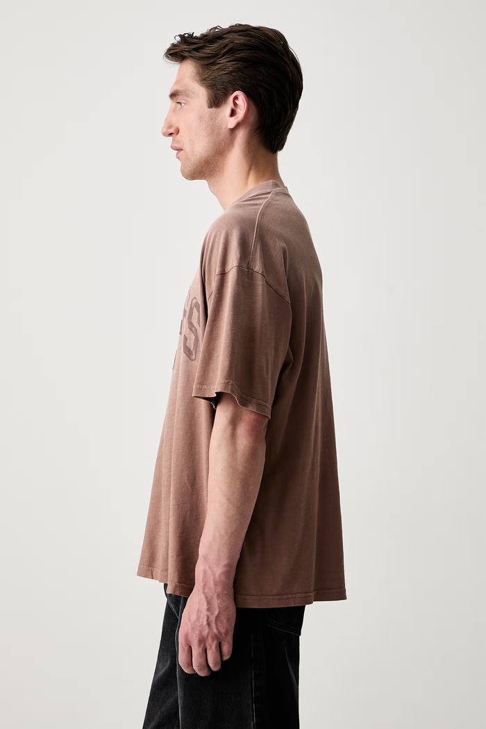 T-shirt bawełniany męski OCM100047 pomarańczowy AW26
