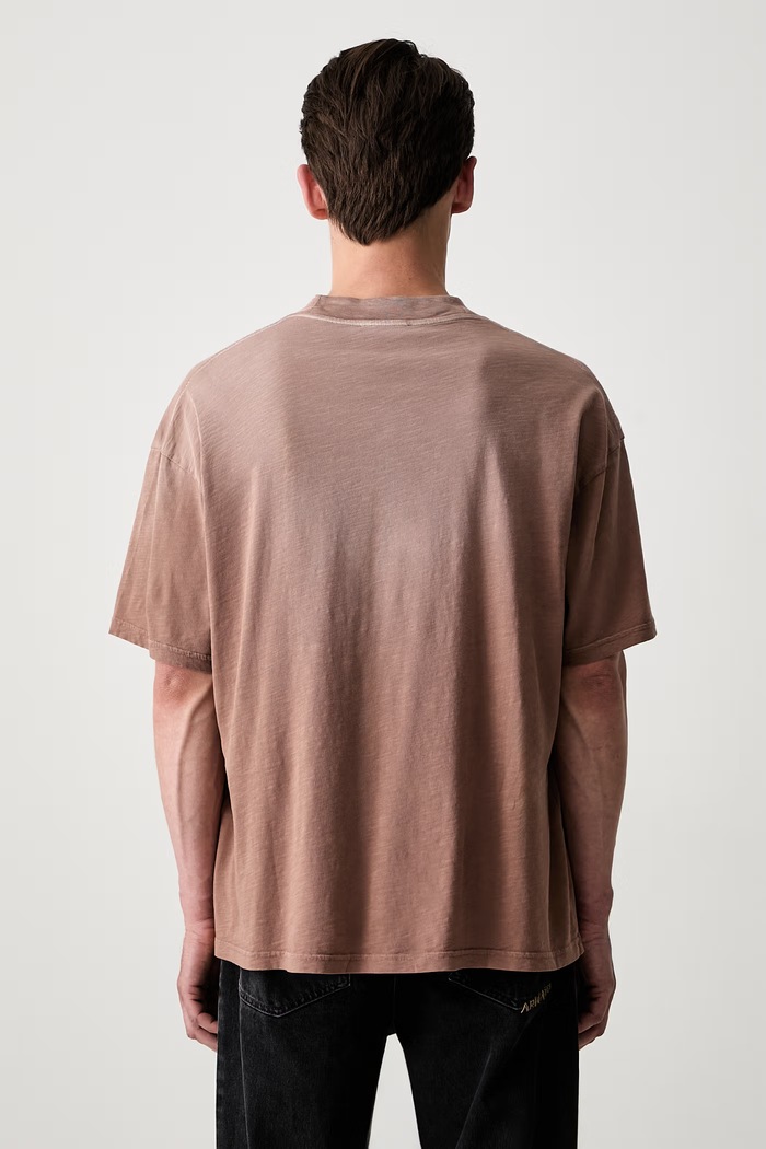 Odzież T-shirt bawełniany męski OCM100047 pomarańczowy
