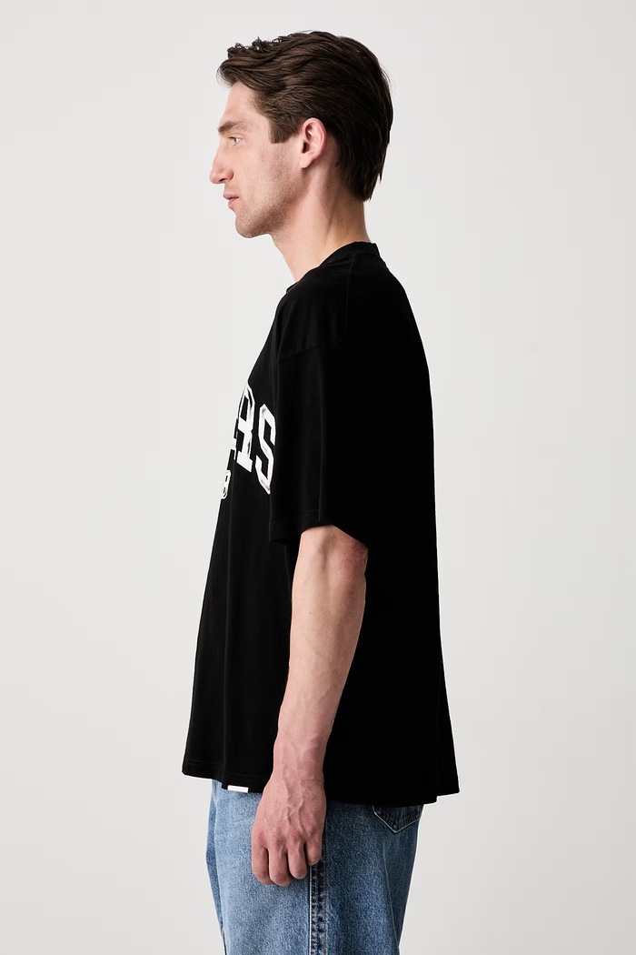 T-shirt bawełniany męski OCM100047 czarny AW26