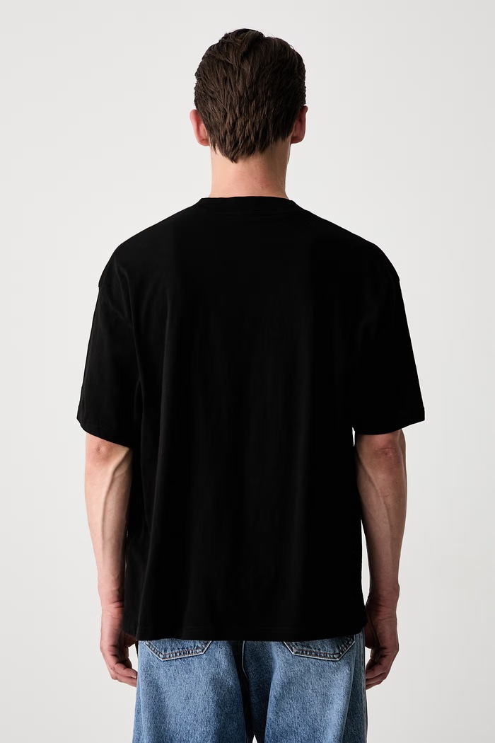 Odzież T-shirt bawełniany męski OCM100047 czarny
