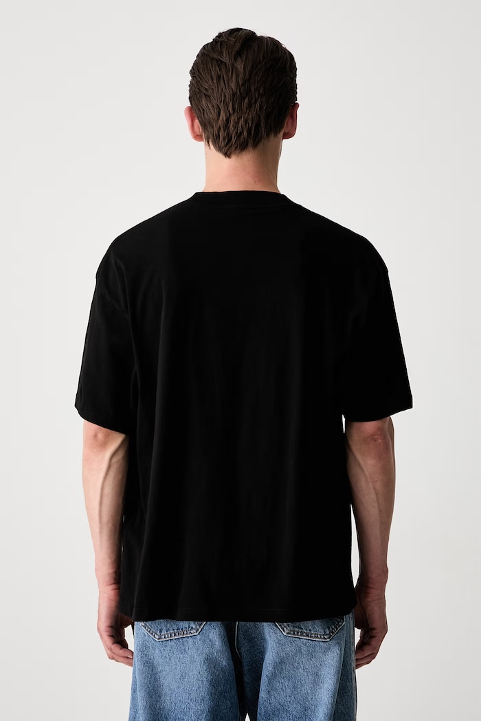 Odzież T-shirt bawełniany męski OCM100047 czarny