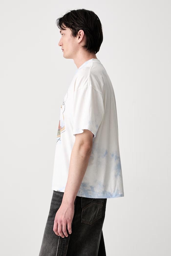 T-shirt z bawełną męski MLM101226 niebieski AW26