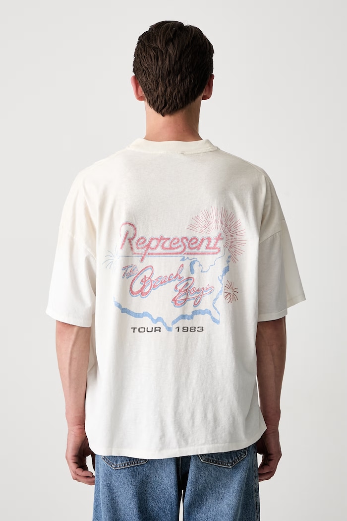 Odzież T-shirt z bawełną męski MLM101225 beżowy