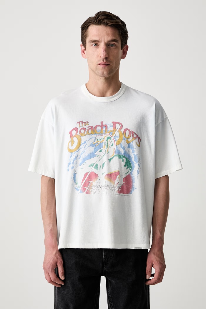 T-shirt z bawełną męski niebieski MLM101223